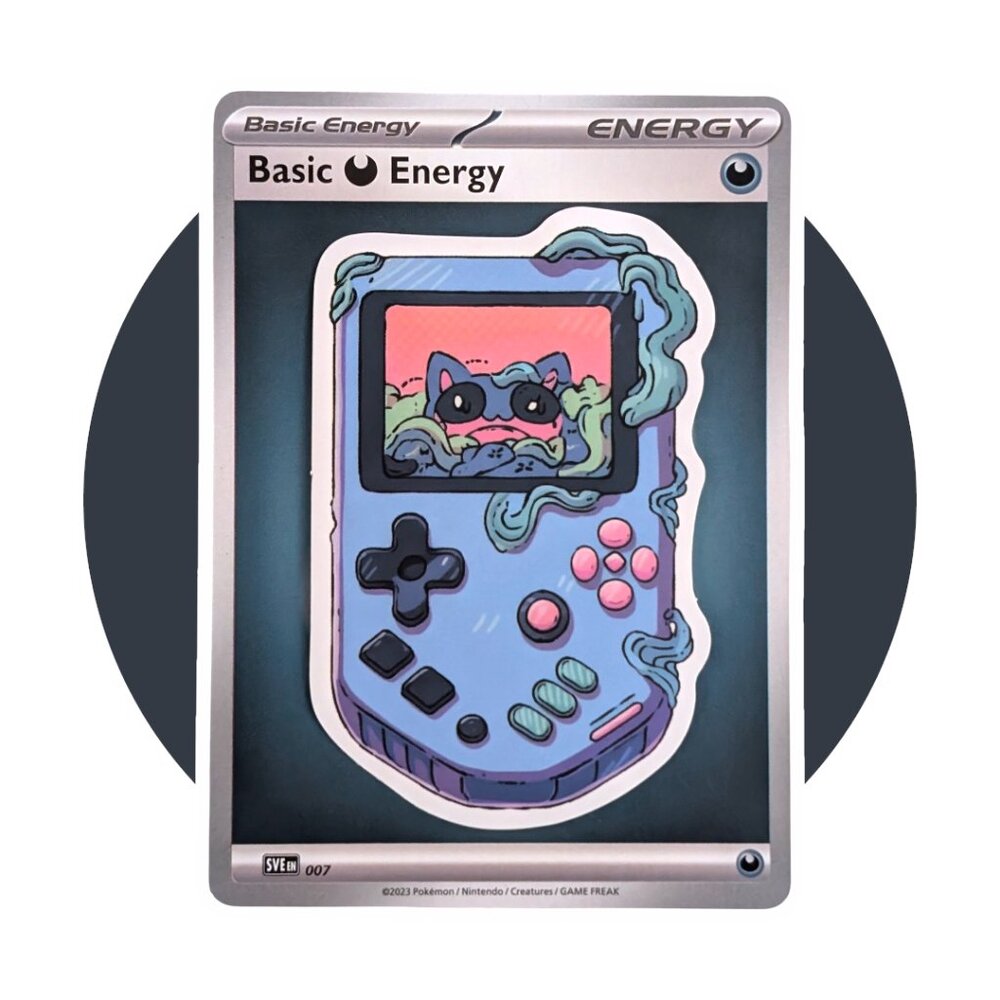 Anime Vinyl Sticker (NN59): Goblin Handheld Game with Darkness Energy Card